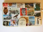 Πορτοφόλι λευκό ντυμένο με μοναδικά χρησιμοποιημένα γραμματόσημα,αδριαβοχοποιημένο κι έτοιμο να να κρατηθεί από εξίσου μοναδικές κυρίες! One of a kind creation, wallet crafted with colorful vintage postage stamps.To be in fashion wearing art!